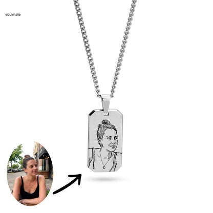 Customize Engraved Unisex Locket with chain